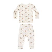 Quincy Mae Autumn Flora Pointelle Long Sleeve Tee + Legging