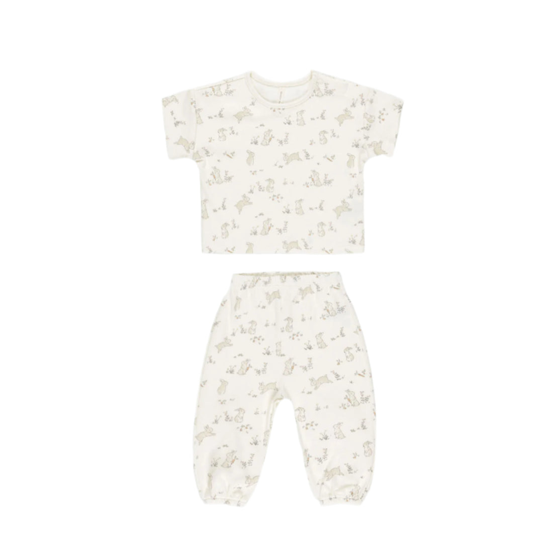 Quincy Mae Bunnies Jersey Tee + Pant Set