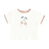 Quincy Mae Cherry Ringer Tee
