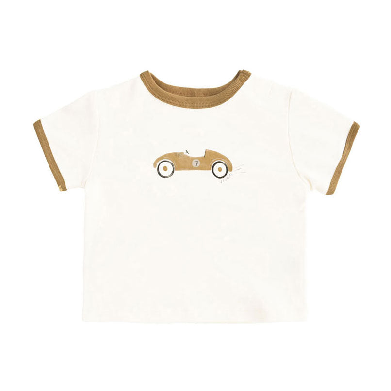 Quincy Mae Race Car Ringer Tee