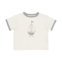 Quincy Mae Ivory Boat Ringer Tee