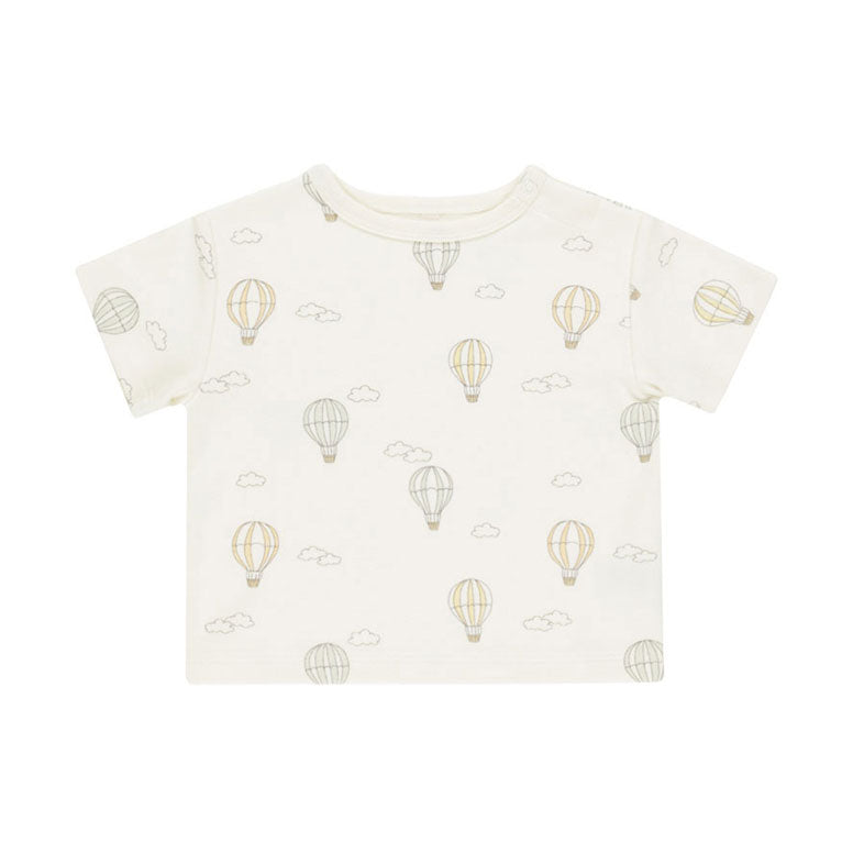 Quincy Mae Ivory Hot Air Balloons Boxy Tee