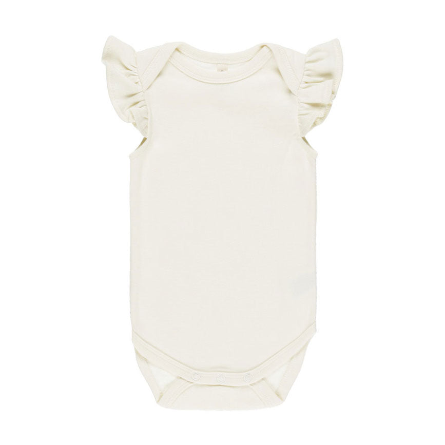 Quincy Mae Ivory Flutter Sleeve Bodysuit
