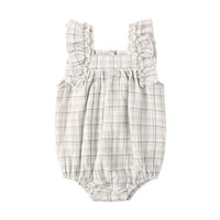 Quincy Mae Blue Plaid Maya Romper