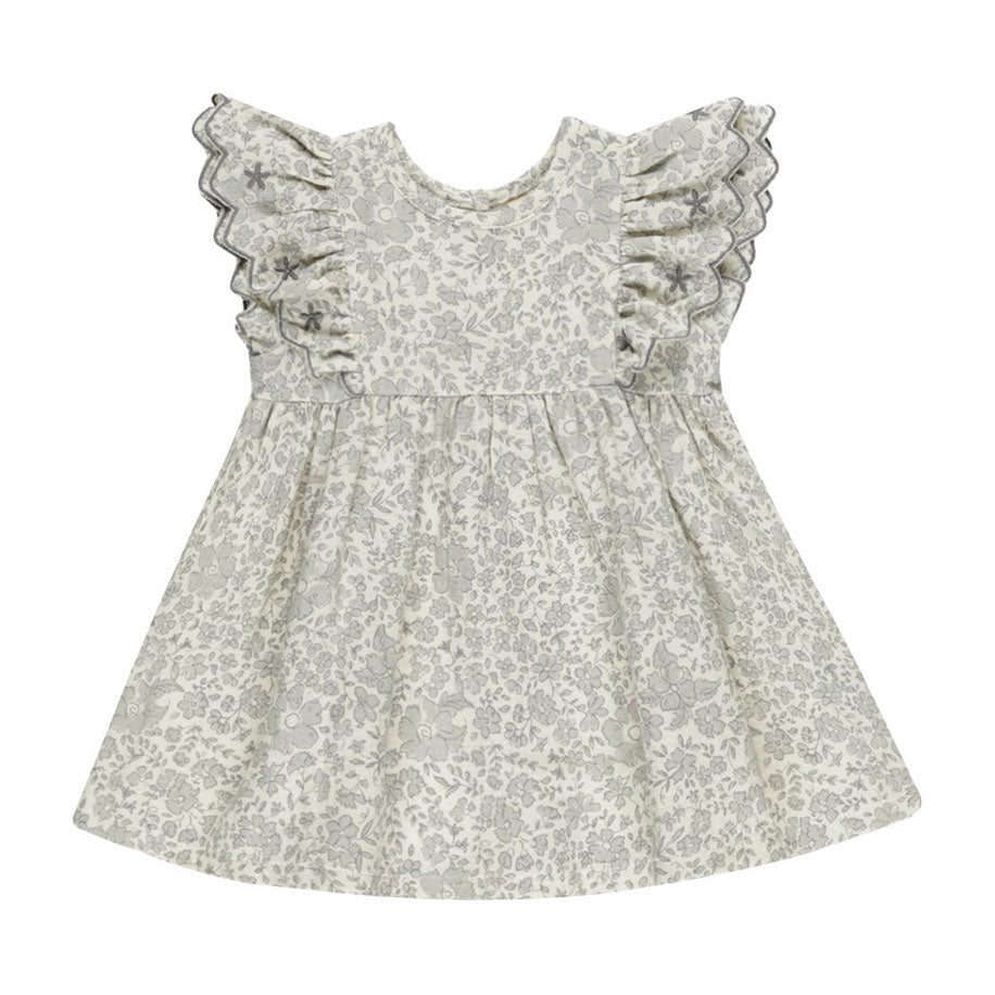 Quincy Mae Ivory Blue Blossom Alina Dress