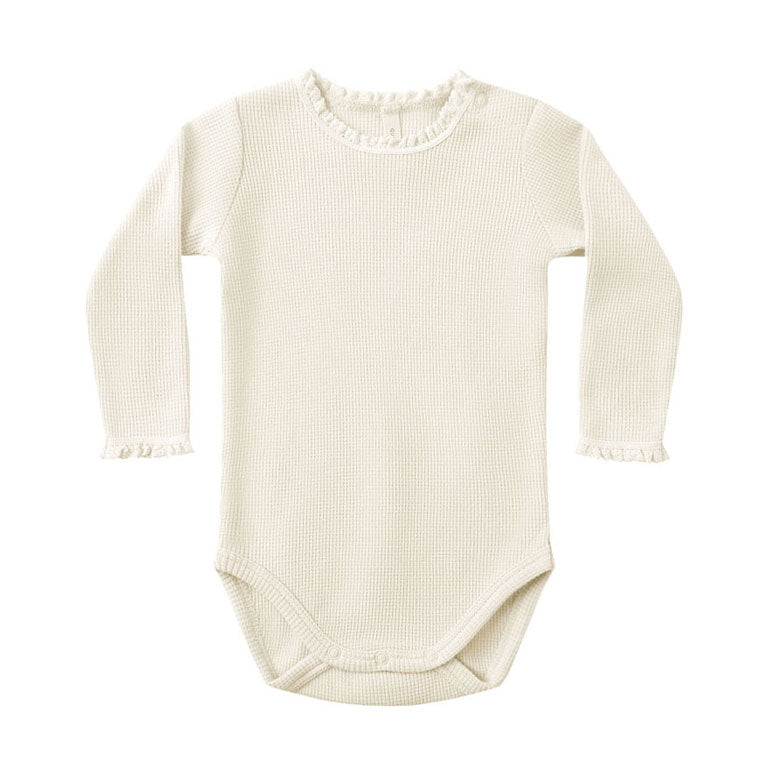 Quincy Mae Natural Waffle Bodysuit