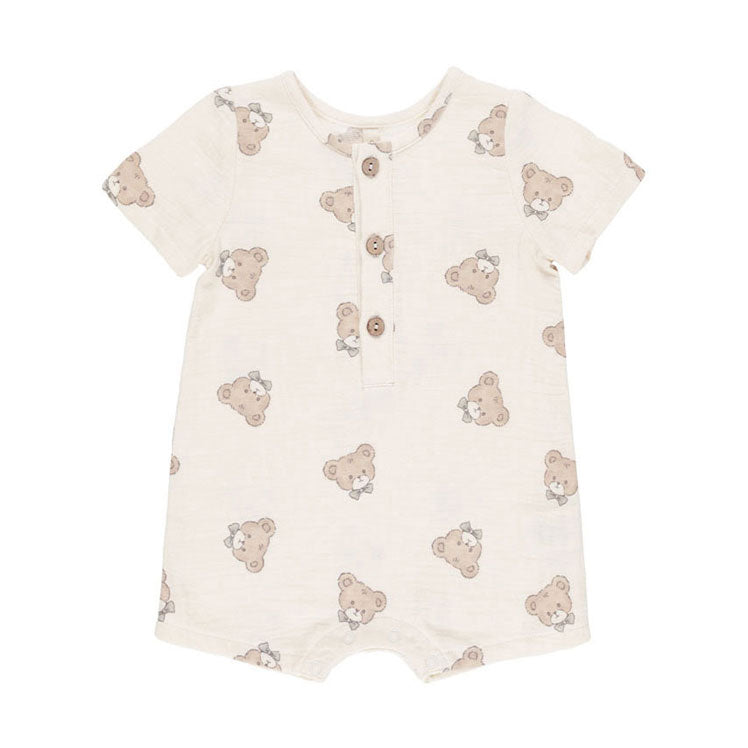 Quincy Mae Teddy Short Sleeve Woven Romper