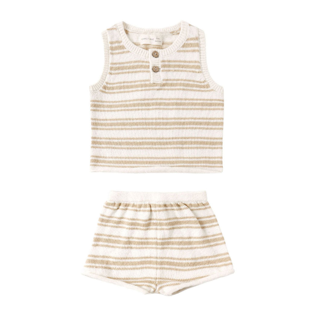 Quincy Mae Butterscotch Stripe Taylor Knit Set