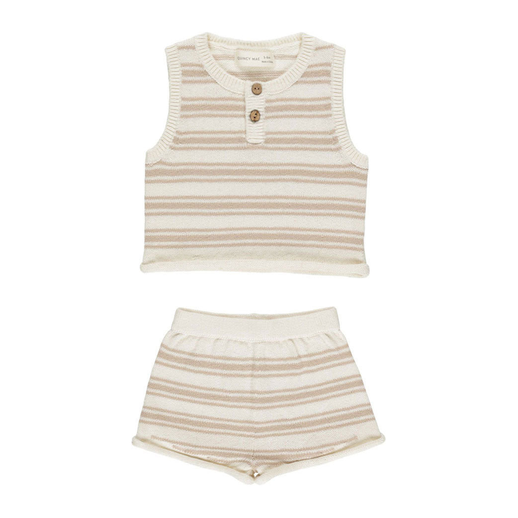 Quincy Mae Oat Knit Stripe Taylor Knit Set