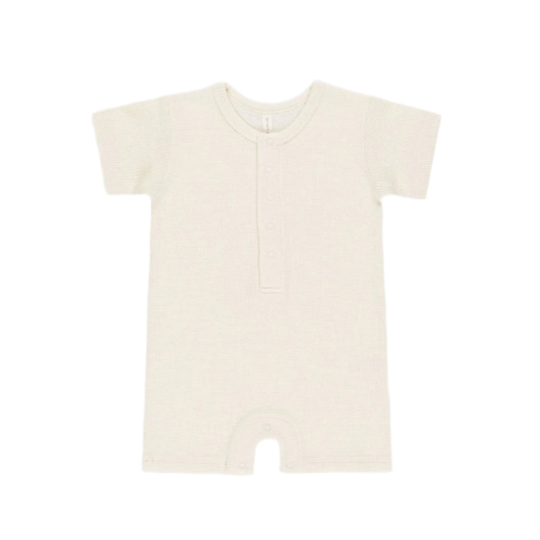 Quincy Mae Natural Waffle Snap Romper