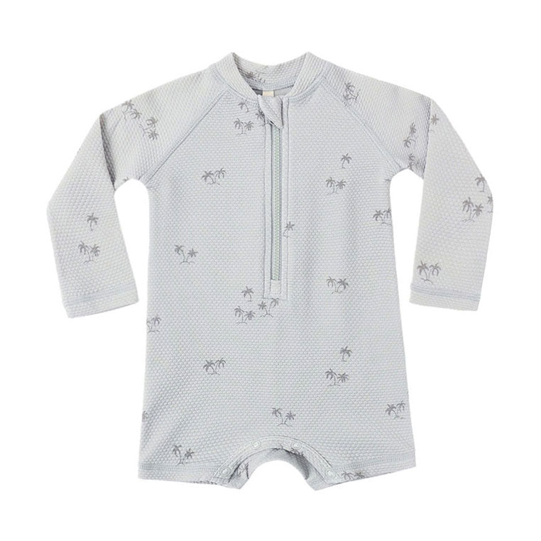 Quincy Mae Palm Long Sleeve One-Piece Rashguard