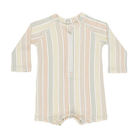 Quincy Mae Multi Stripe Long Sleeve One-Piece Rashguard