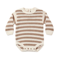 Quincy Mae Almond Stripe Rex Romper