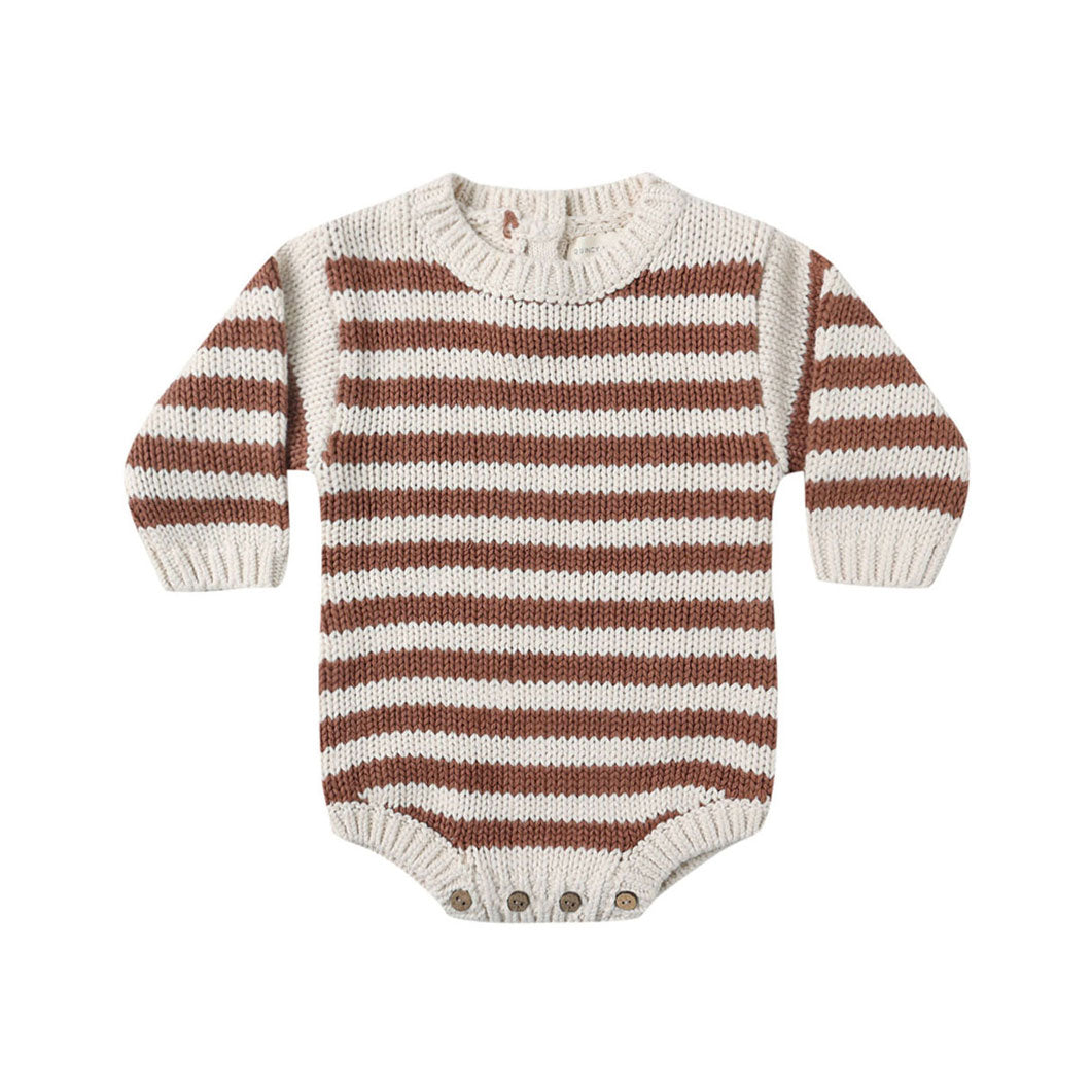Quincy Mae Cedar Stripe Rex Romper