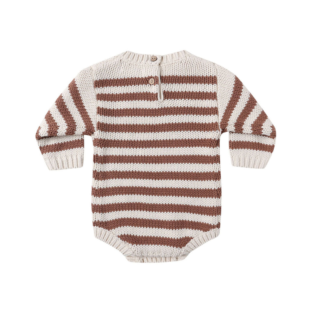 Quincy Mae Cedar Stripe Rex Romper