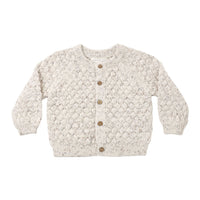 Quincy Mae Natural Confetti Bubble Knit Cardigan