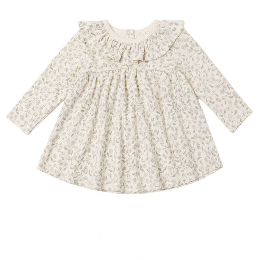 Quincy Mae Floret Ruffle Collar Jersey Dress