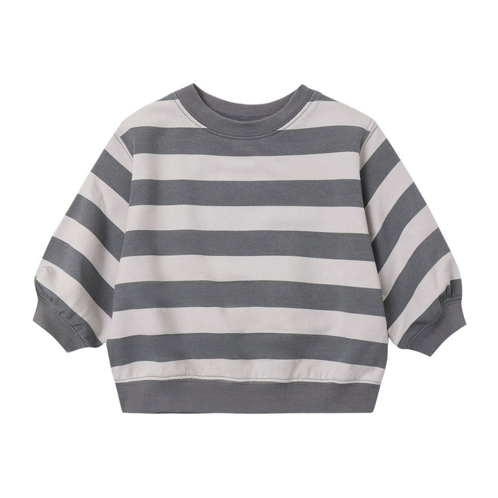 Quincy Mae Midnight Stripe Oversized Crew Sweatshirt Midnight Stripe