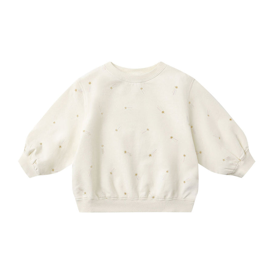 Quincy Mae Ivory Shooting Stars Crew Sweatshirt