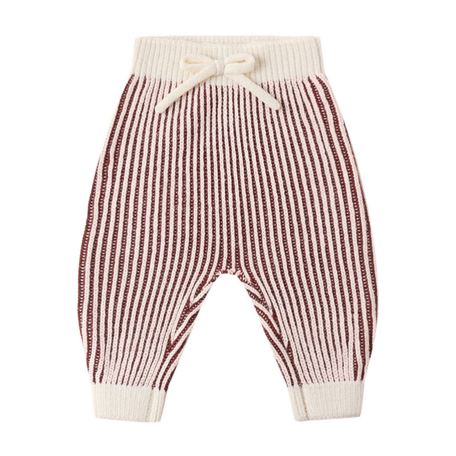 Quincy Mae Cherry Stripe Chunky Knit Pant