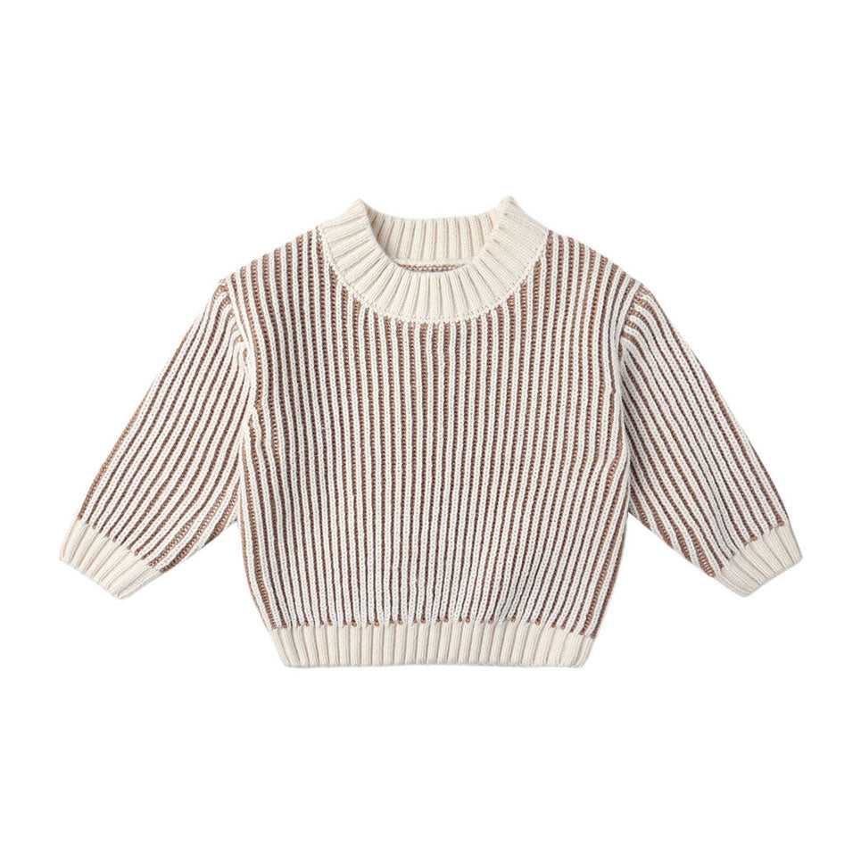 Quincy Mae Gold Relaxed Knit Sweater
