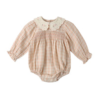 Quincy Mae Pink Plaid Callie Romper