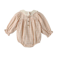 Quincy Mae Pink Plaid Callie Romper