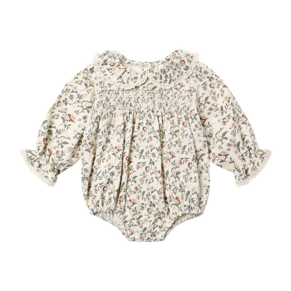 Quincy Mae Holiday Floral Callie Romper