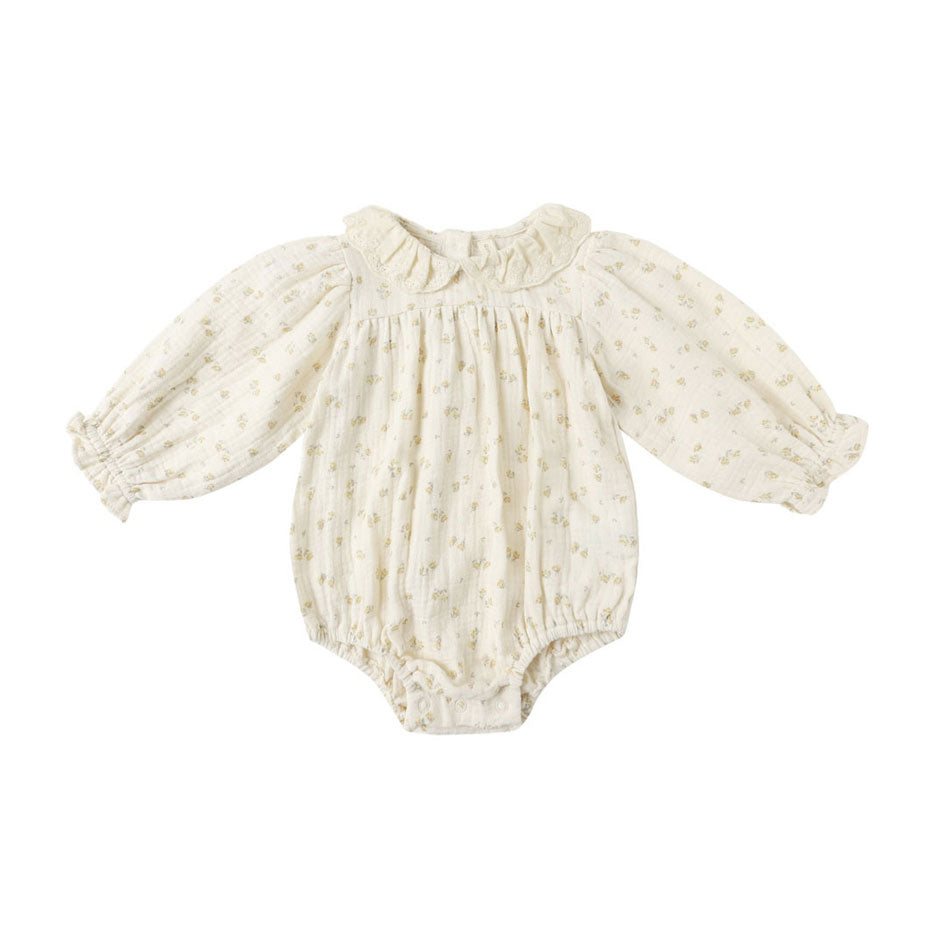 Quincy Mae Golden Floral Callie Romper