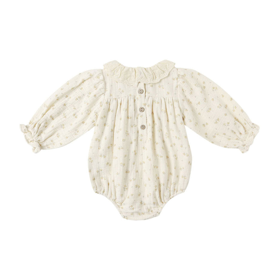 Quincy Mae Golden Floral Callie Romper