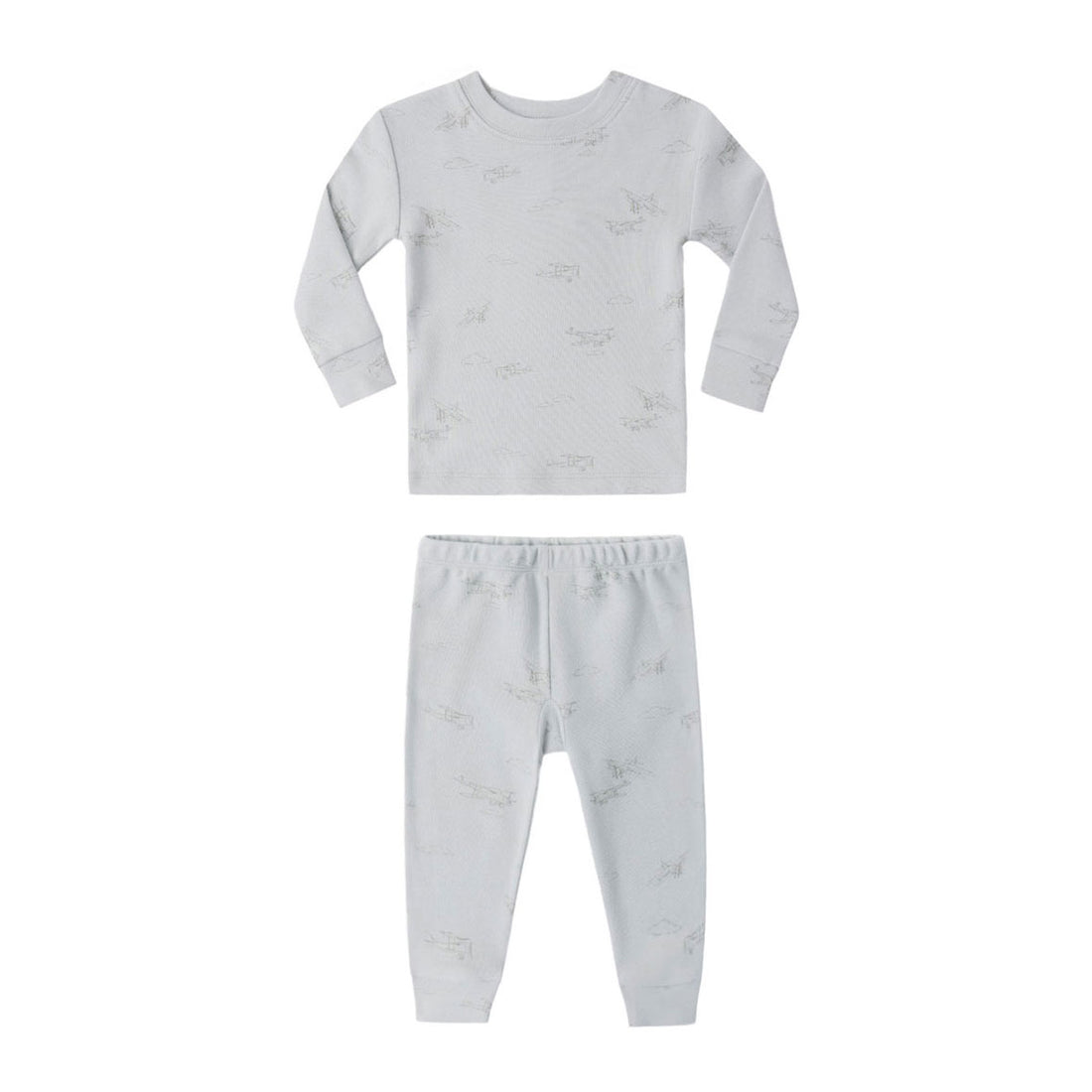 Quincy Mae Airplane Jersey Pajama Set