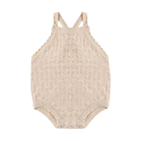 Quincy Mae Ecru Annie Knit Romper