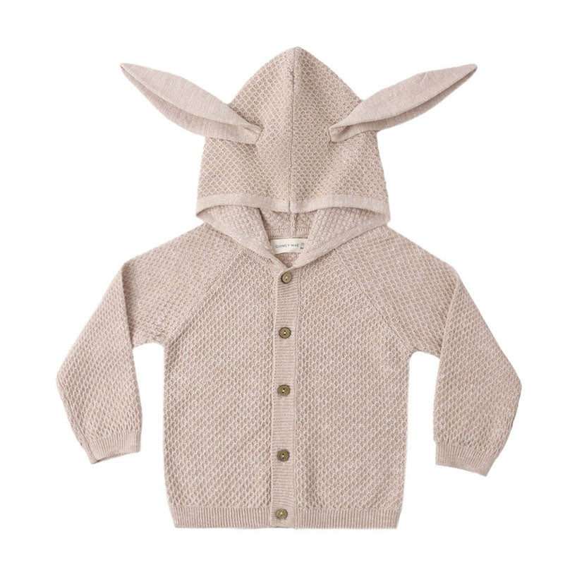 Quincy Mae Heathered Latte Bunny Knit Sweater