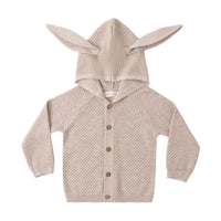 Quincy Mae Heathered Latte Bunny Knit Sweater