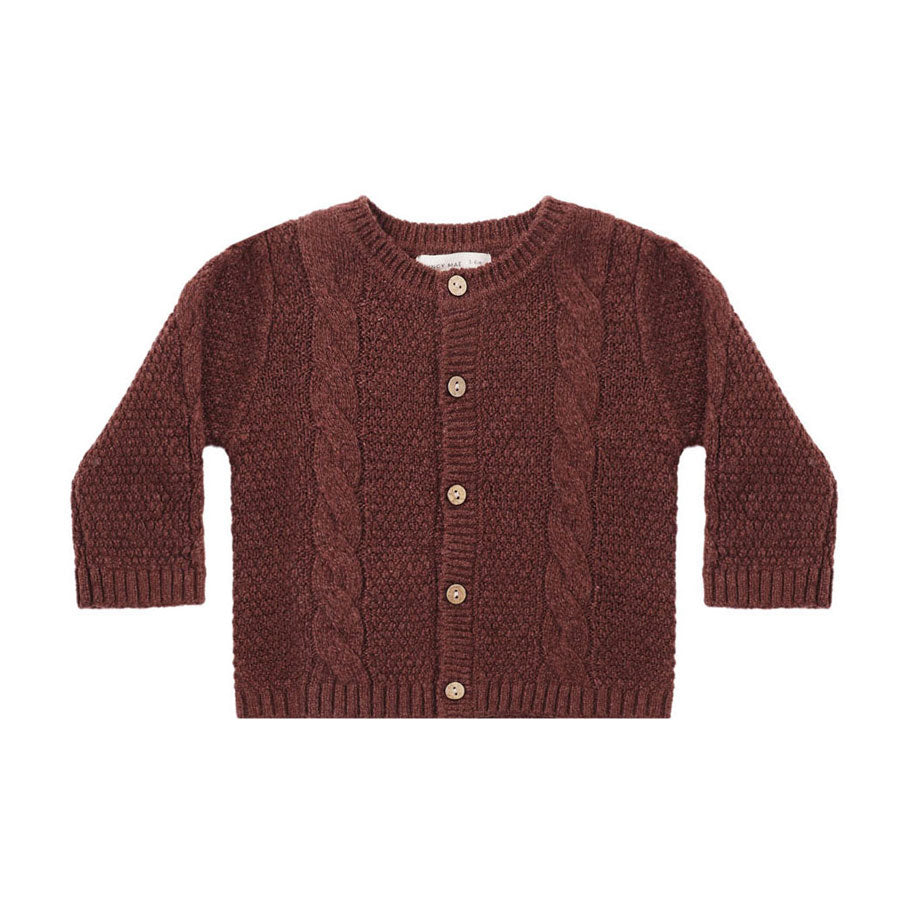 Quincy Mae Black Cherry Knit Cardigan