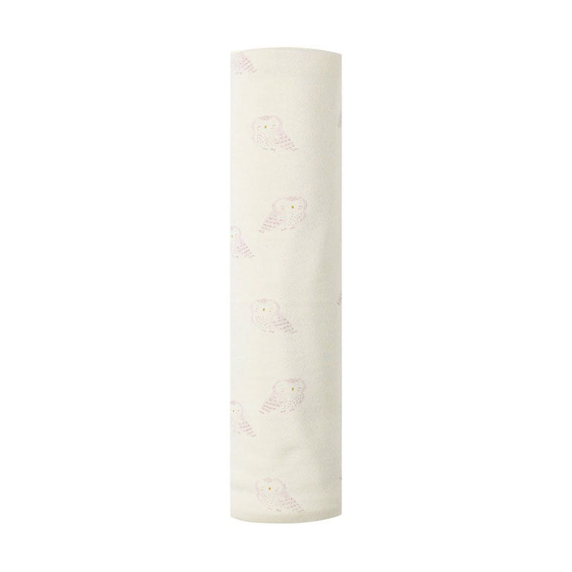 Quincy Mae Ivory Snow Owls Swaddle