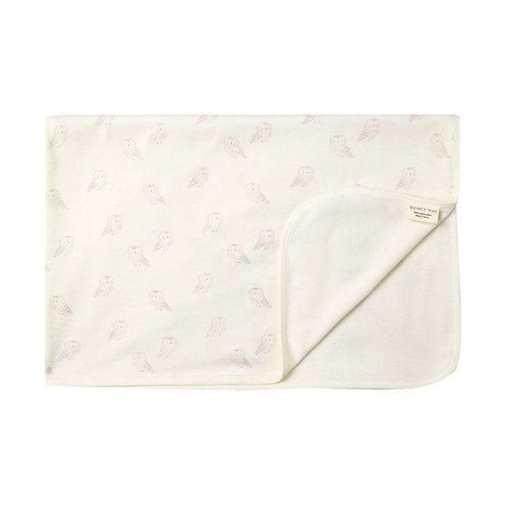 Quincy Mae Ivory Snow Owls Swaddle