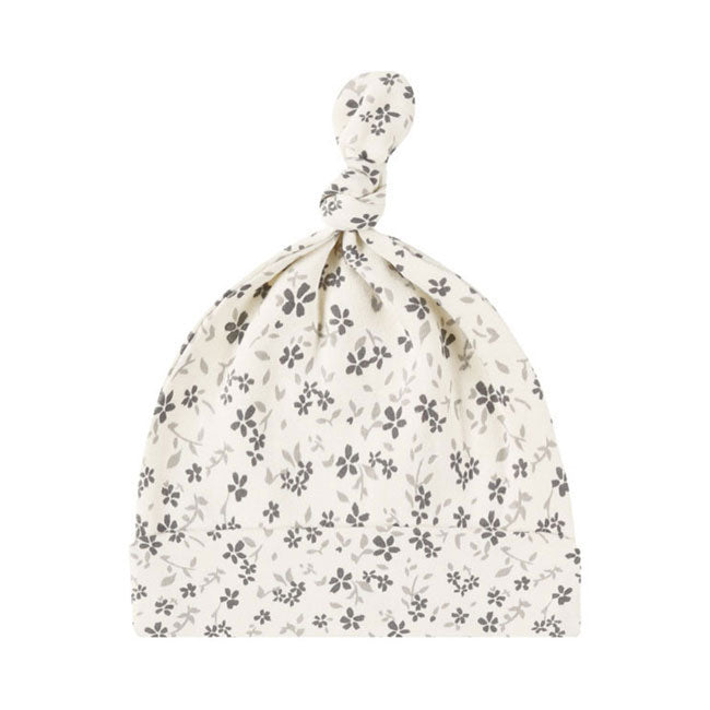 Quincy Mae Blue Floral Knotted Baby Hat
