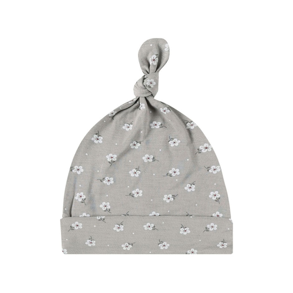 Quincy Mae Blue Ditsy Knotted Baby Hat