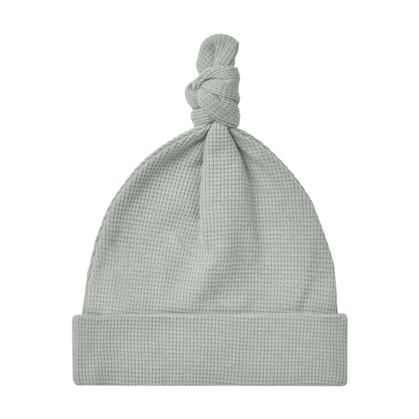 Quincy Mae Sky Waffle Knotted Baby Hat