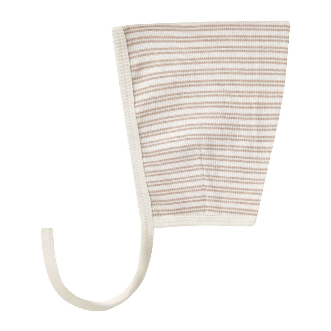 Quincy Mae Oat Stripe Ribbed Pixie Bonnet