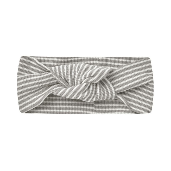 Quincy Mae Lagoon Micro Stripe Ribbed Knotted Headband