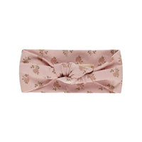 Quincy Mae Bubble Gum Ribbed Knotted Headband