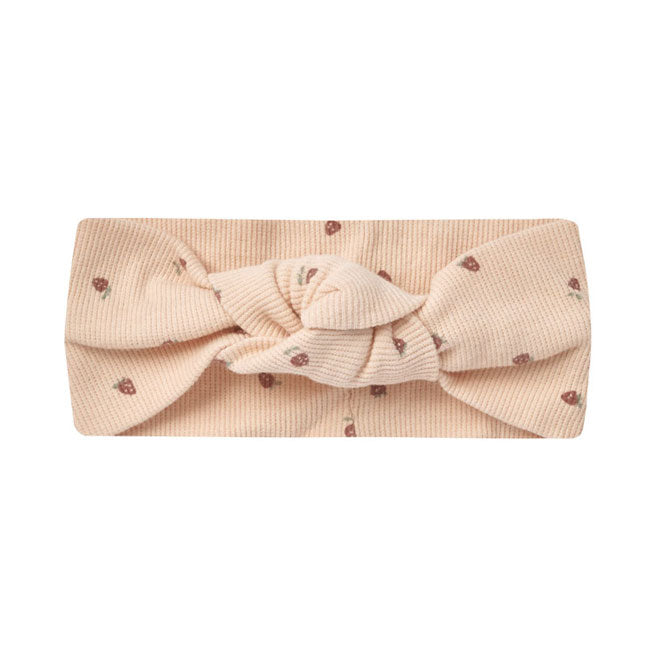 Quincy Mae Strawberries Ribbed Knotted Headband