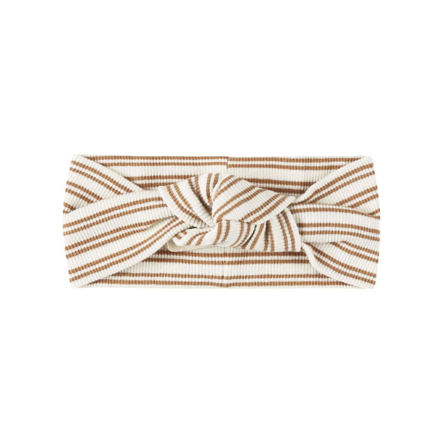 Quincy Mae Golden Stripe Ribbed Knotted Headband