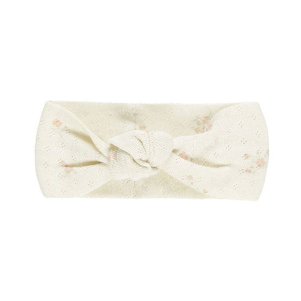 Quincy Mae Pink Ditsy Pointelle Knotted Headband