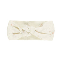 Quincy Mae Pink Ditsy Pointelle Knotted Headband