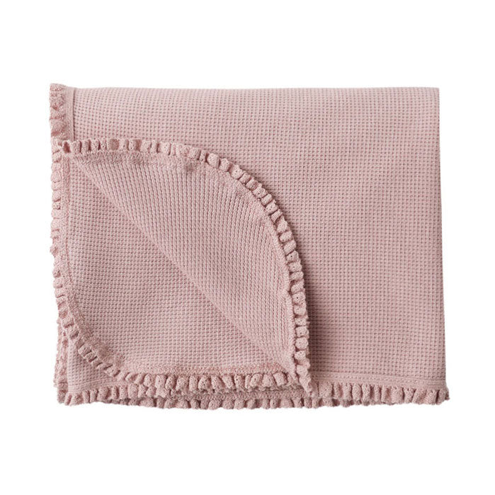 Quincy Mae Mauve Waffle Baby Blanket