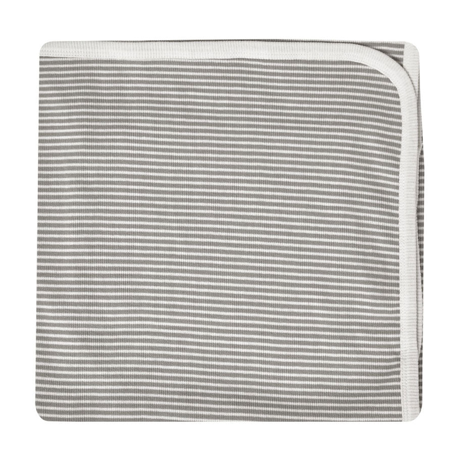 Quincy Mae Lagoon Micro Stripe Ribbed Baby Blanket