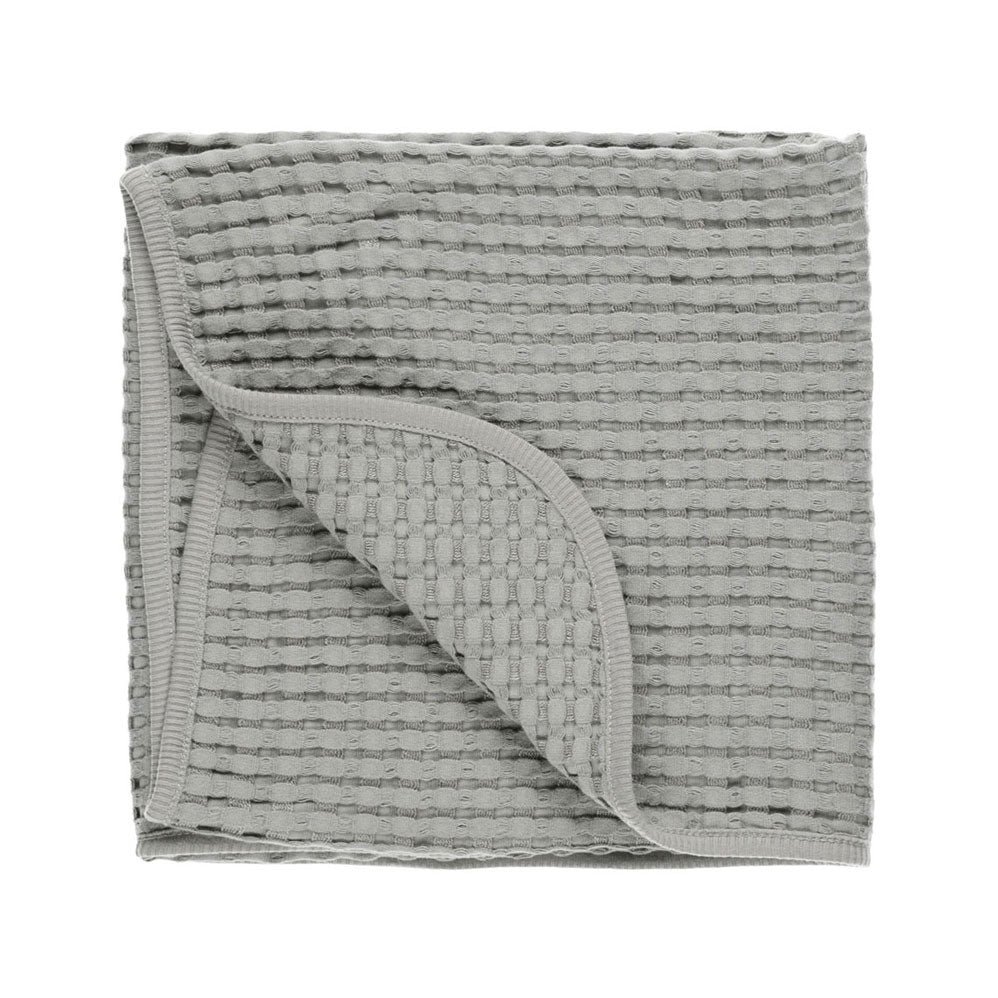 Quincy Mae Dusty Blue Waffle Baby Blanket